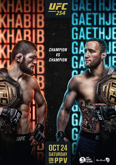 UFC 254 Khabib Nurmagomedov vs. Justin Gaethje Poster