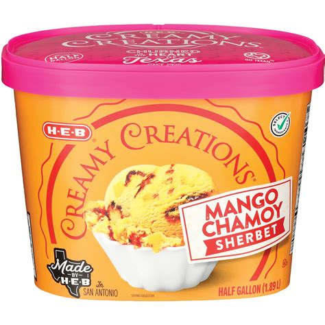 H-E-B Creamy Creations Mango Chamoy Sherbet, 1/2 gal | Joe V's Smart ...
