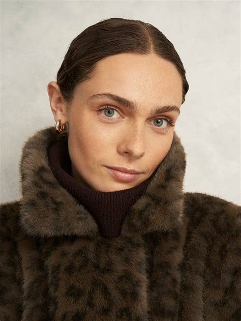 Hobbs Dania Leopard Print Faux Fur Jacket, Brown/Multi