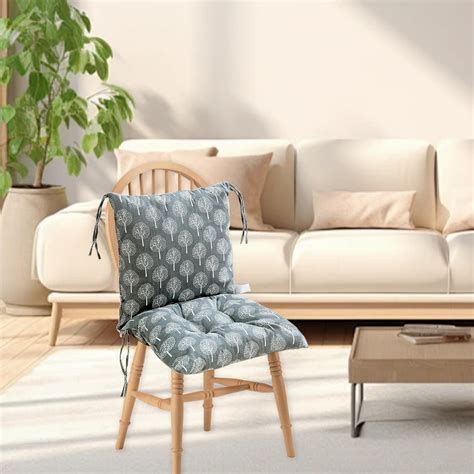 quanjun Back Chair Cushions with Ties,One-Piece Non-Slip Chair Cushion ...