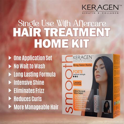 Keragen Brazilian Keratin Hair Smoothing Treatment - India | Ubuy