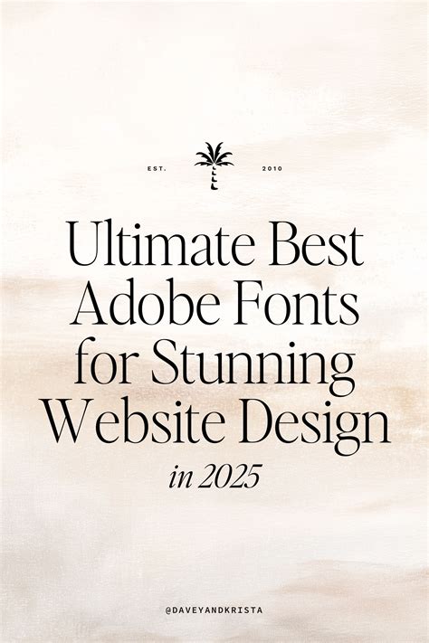 The Best Adobe Fonts for Website Design in 2025 | Website fonts, Logo ...