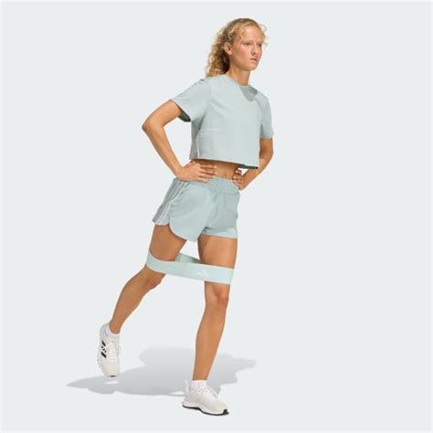 adidas Pacer Workout Woven High Rise Shorts - Green | Free Shipping ...