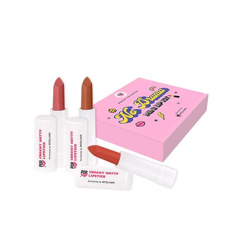 Buy MyGlamm POPxo Makeup Collection No Drama, Mini Lip Kit Lipstick ...