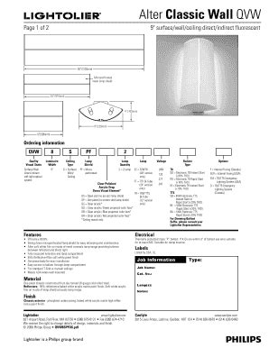 Fillable Online lightingproducts philips Alter Classic Wall QVW ...