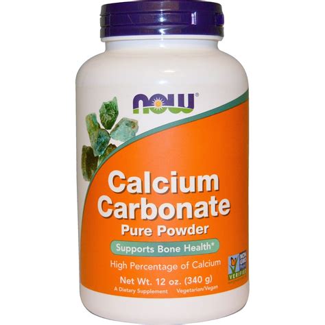Now Foods, Calcium Carbonate Powder, 12 oz (340 g) - Byclue
