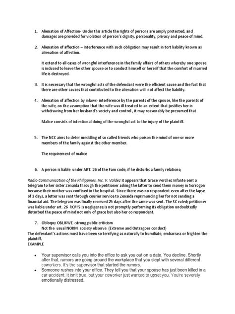 Alienation of Affection | PDF | Intentional Infliction Of Emotional ...