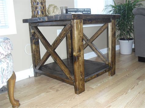 Image result for Rustic X End Table
