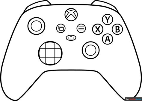Xbox Controller Coloring Page | Easy Drawing Guides