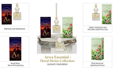 ARWA essential Golden Hour Royal Rose + Wild Geranium Bloom Car Perfume ...