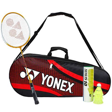 Buy Yonex Beginner's Best Badminton Kit (SUNR Thermal Kit Bag, Black ...