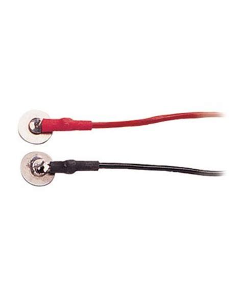 Reusable Stainless Steel Disc Electrodes, TouchProof Separate 1.0m Leads