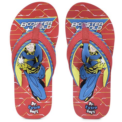 DOCTOR EXTRA SOFT Unisex-Child Kids Flip-Flop (Booster Gold Print) Sof ...