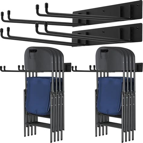 Neiteli Folding Chair Rack,Metal Folding Chair Storage Rack - 2-Pack ...