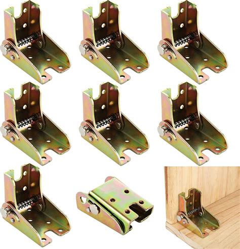 JMIATRY 8PCS Locking Hinges for Folding Table Hinges Brass Gold ...