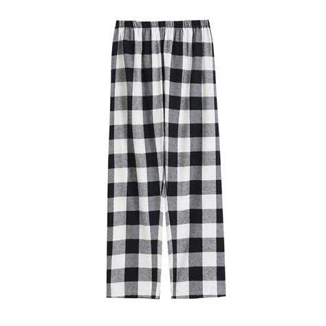 Aboser Womens Black and White Plaid Pajama Pants Comfy Cotton Sleep ...