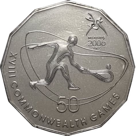 50 Cents - Elizabeth II (4th Portrait - XVIII Commonwealth Games Squash ...