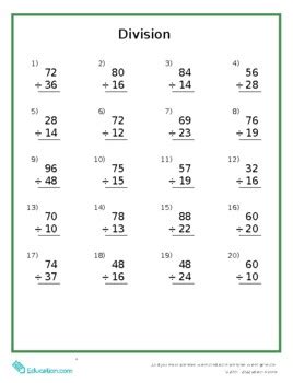 Image result for 2-Digit Division Problems