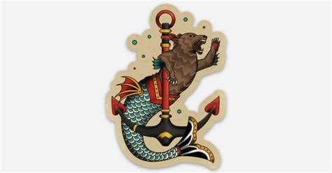 MerBear by Good and Evil Designs | Die cut stickers | Sticker Mule India