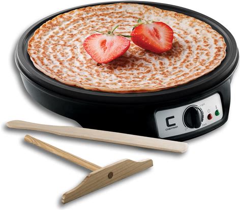 Amazon.com: CHEFMAN Electric Crepe Maker: Precise Temp Control, 12" Non ...