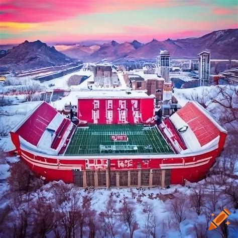 Rice eccles stadium in winter on Craiyon