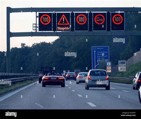 German autobahn speed limit sign hi-res stock photography and images ...