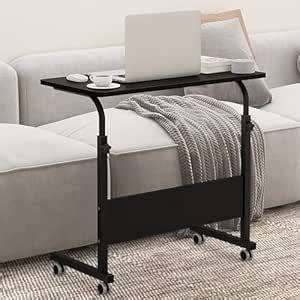 SogesPower 31.5 inches Mobile Laptop Desk,Adjustable Height Stand Side ...