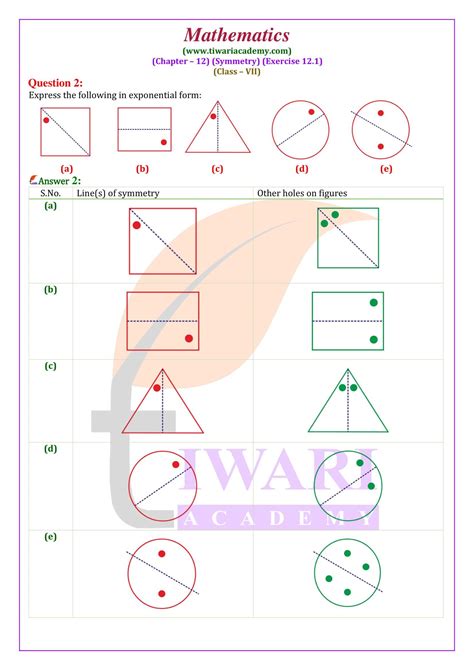 NCERT Solutions for Class 7 Maths Chapter 12 Exercise 12.1 的图像结果