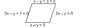 The area of parallelogram whose two sides are y=x+3,2 x-y+1=0 and ...