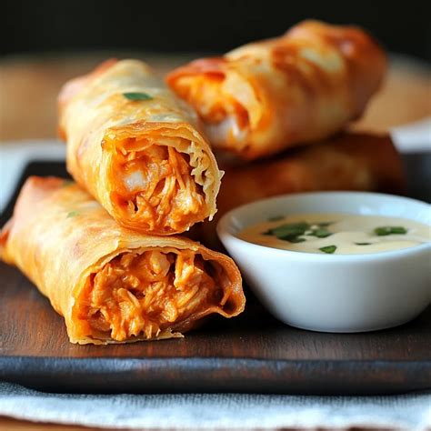 Crispy Buffalo Chicken Egg Rolls Recipe - Perfect Party Appetizer ...