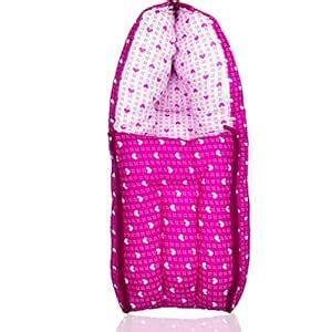 Kid’s Charm Dotted-Heart Mini 3 in 1 Baby's Cotton Bed Cum Carry Bed ...