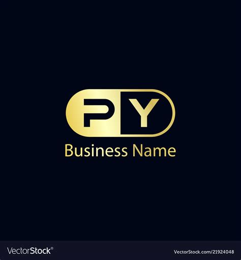 Initial letter py logo template design Royalty Free Vector