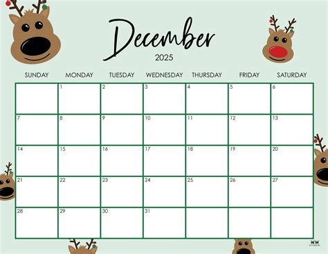 December 2025 Calendars - 107 FREE Printables | Printabulls