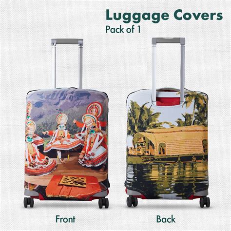 Buy Water Repellent Kerala Print Luggage Covers, Medium Size-Pack of 1 ...