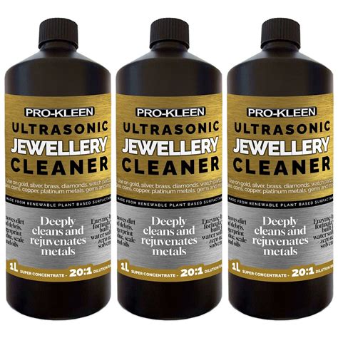 ProKleen Ultrasonic Jewellery Cleaner Solution Fluid Cleans Gold Silver ...