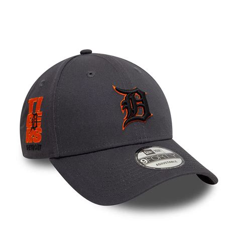 NEW ERA DETROIT TIGERS SIDE PATCH DARK GREY 9FORTY ADJUSTABLE CAP ...