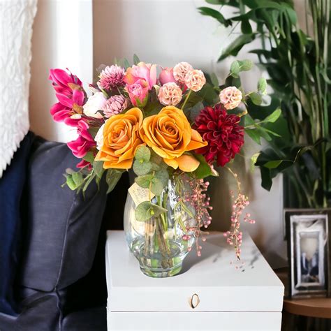 Realistic Artificial Garden Flower Arrangements & Bouquets – Seaholly ...