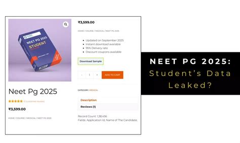 'Our data's on sale for Rs 3,599'- NEET PG 2025 students allege massive ...