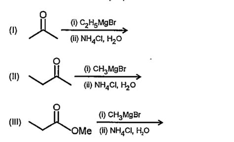 Choose the reagent and reactant that would produce 2-methyl-2- butanol ...