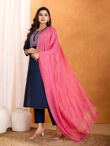 RAS RANI Embroidered Kurta, Salwar & Dupatta Set - Buy RAS RANI ...