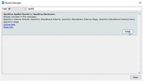 Artemis Development with Arduino