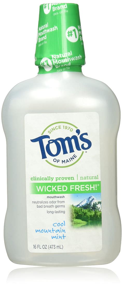 Tom's of Maine Wicked Fresh Mouthwash Cool Mountain Mint 16 fl oz ...