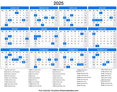 Holiday Calendar 2025 Usa - Calendars 2025