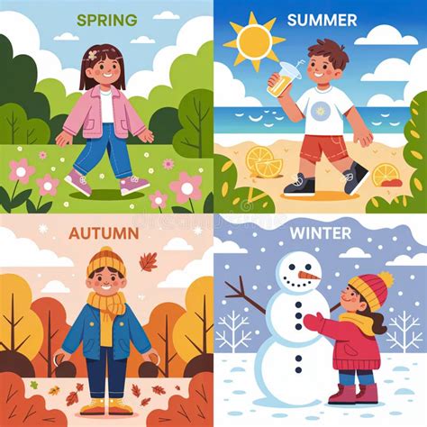 Image result for Spring/Summer Fall/Winter Cartoon