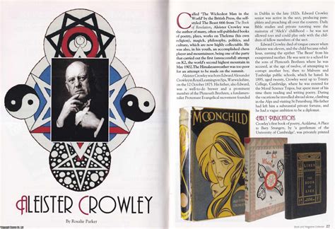 Aleister Crowley (English occultist, ceremonial magician, poet, painter, novelist, and ...