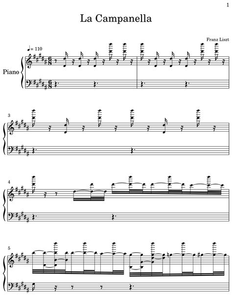 La Campanella - Sheet music for Piano
