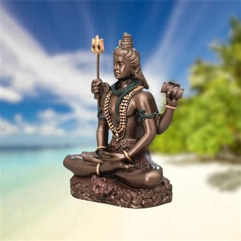Buy Ishu Handiartistic Cold Cast Bronze Idol of Lord Shiva Shiv ji I ...