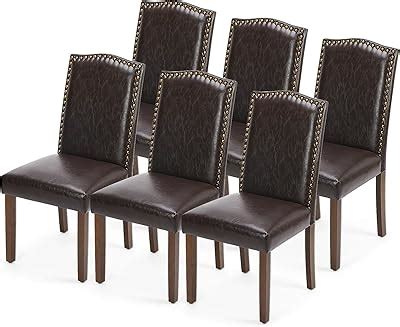DUMOS Dining Chairs Set of 6, Moden PU Leather India | Ubuy