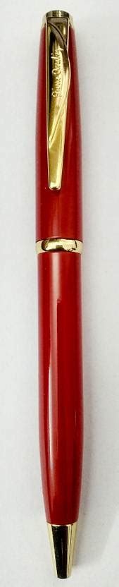 PIERRE CARDIN Paris Momento Gold Trim, Blue Ink, Red Body, Exclusive ...