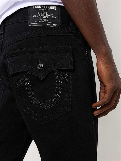 True Religion Sn Ricky Straight Fit Black Mid Rise Solid Jeans – Denim ...